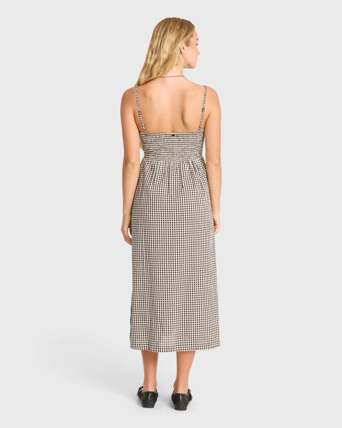 Billabong Women's Beach Check Midi Dress - White\/Black
