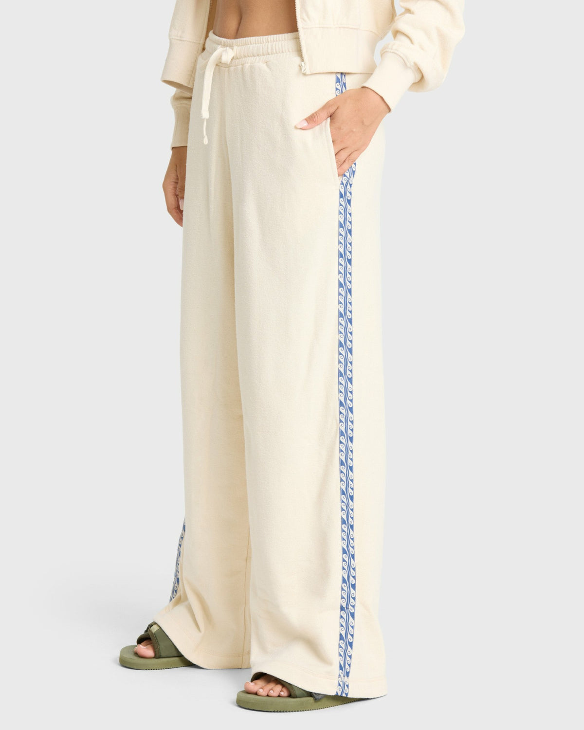 Billabong Women's Palm 73 Fleece Sweatpants - White Cap