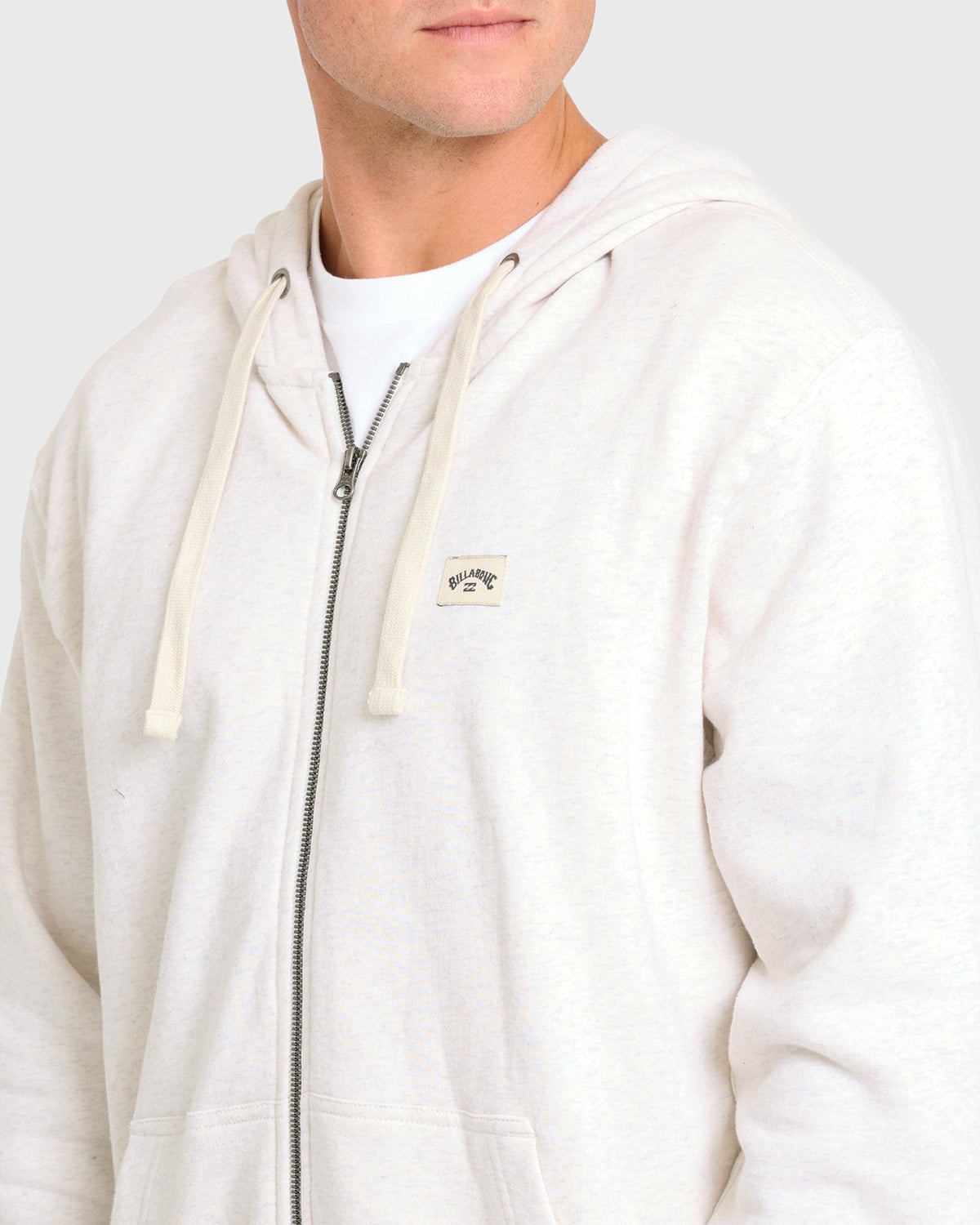 Billabong Men's All Day Zip-Up Hoodie - Light Gray Heather