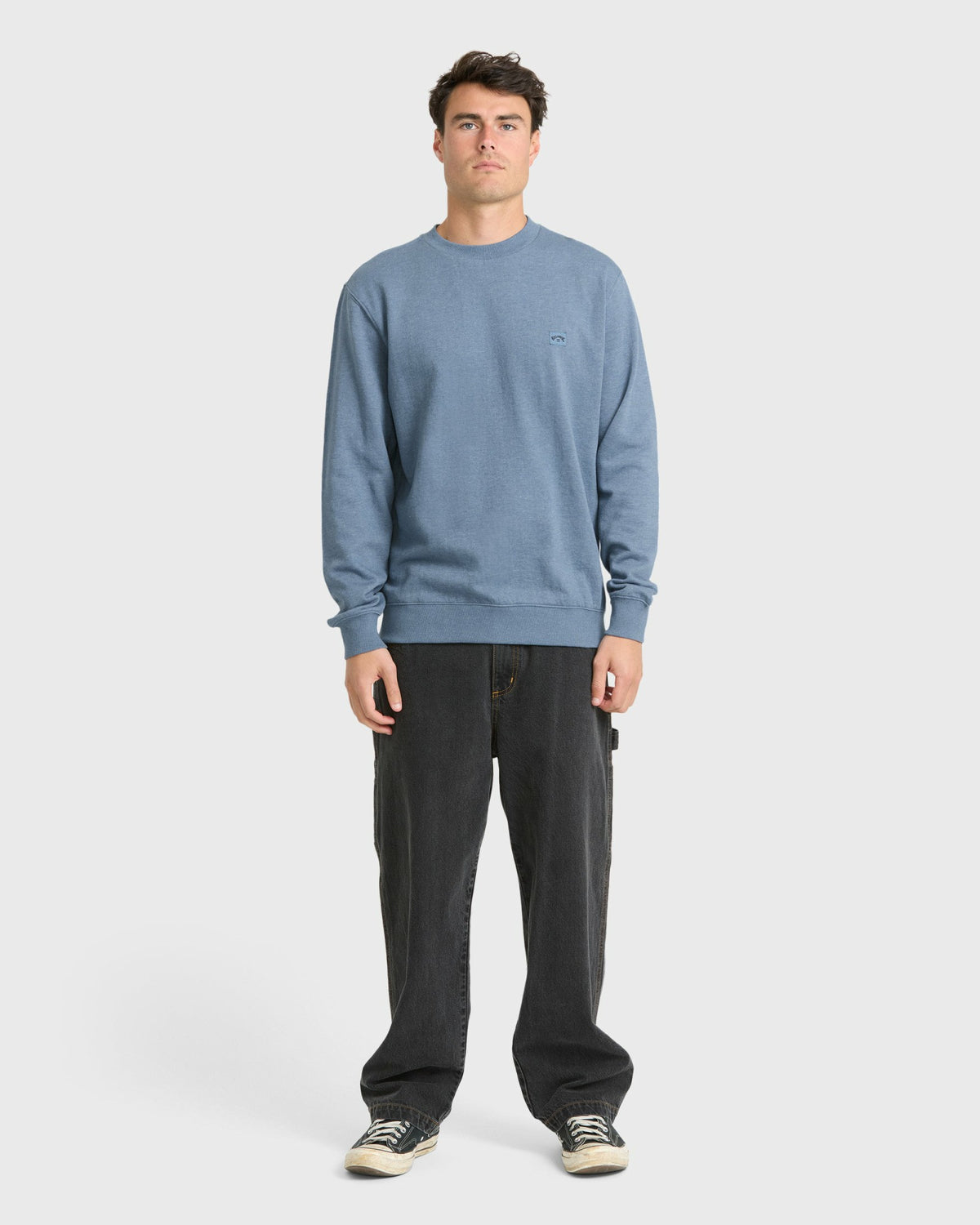 Billabong Men's All Day Crewneck Sweatshirt - China Blue
