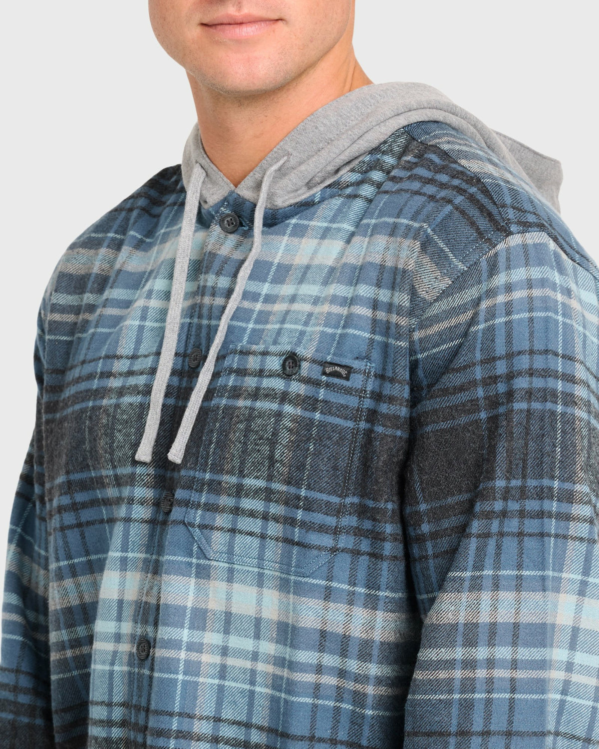 Billabong Men's Baja Long Sleeve Flannel Shirt - Dark Denim
