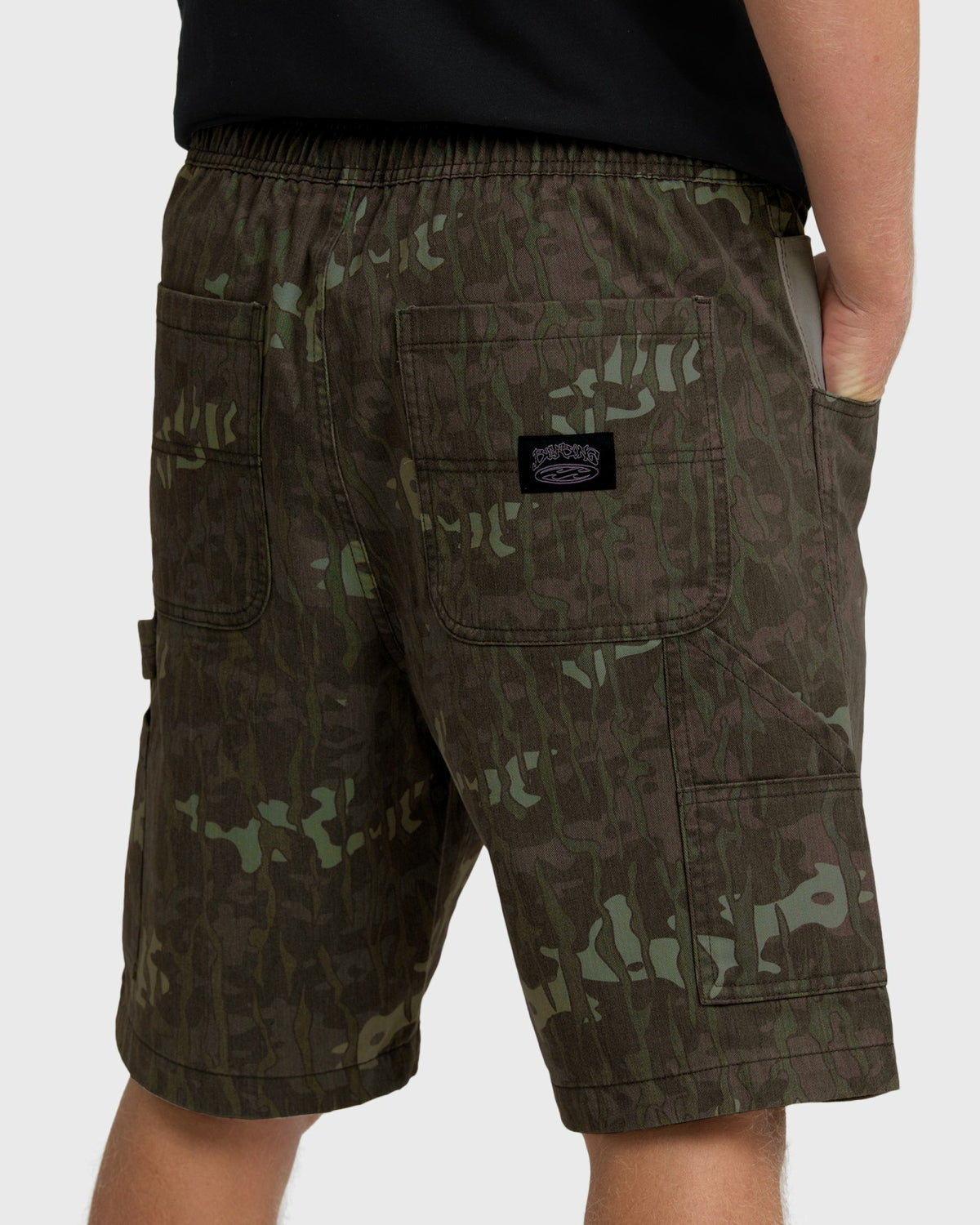 Billabong Men's Bad Dog Elastic Shorts - Green Camo