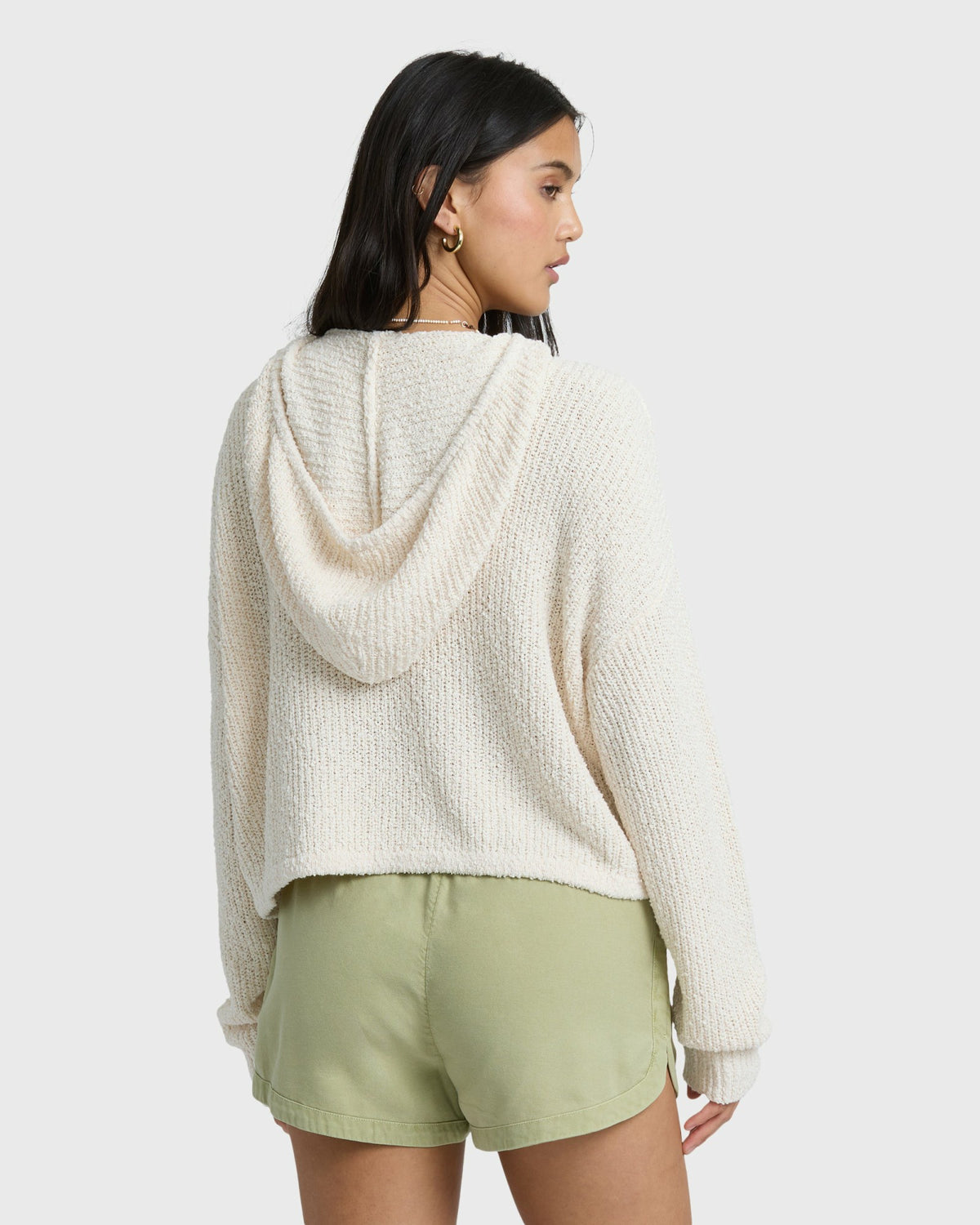 Billabong Women's Hot Beachin Hooded Sweater - White Cap
