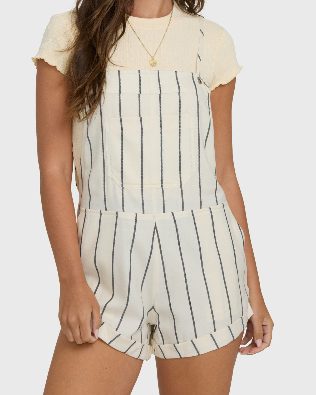 Billabong Women's Wild Pursuit Overall Romper - White Cap
