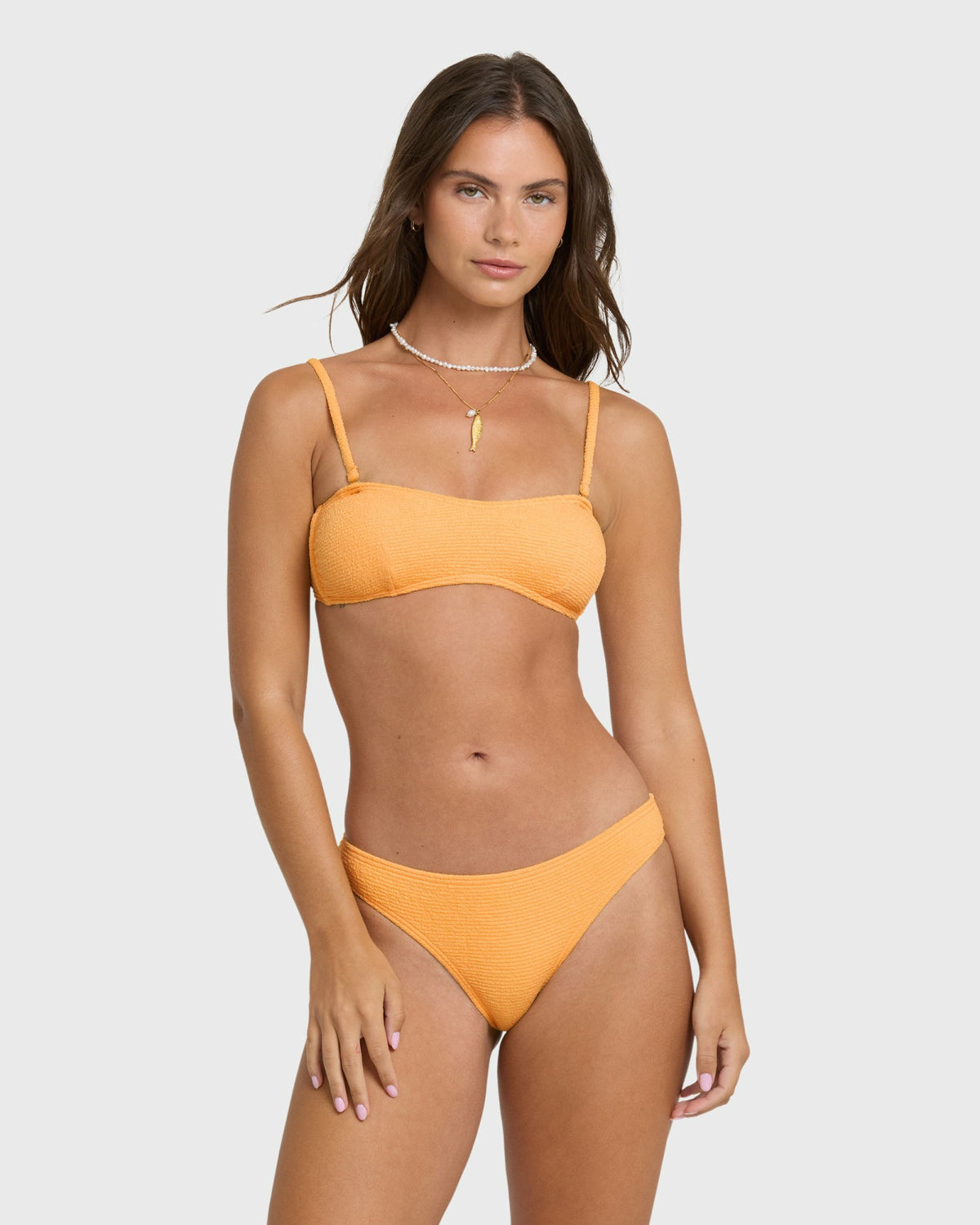 Billabong Women's Crinkle Crush Sweetheart Bandeau Bikini Top - Sundress