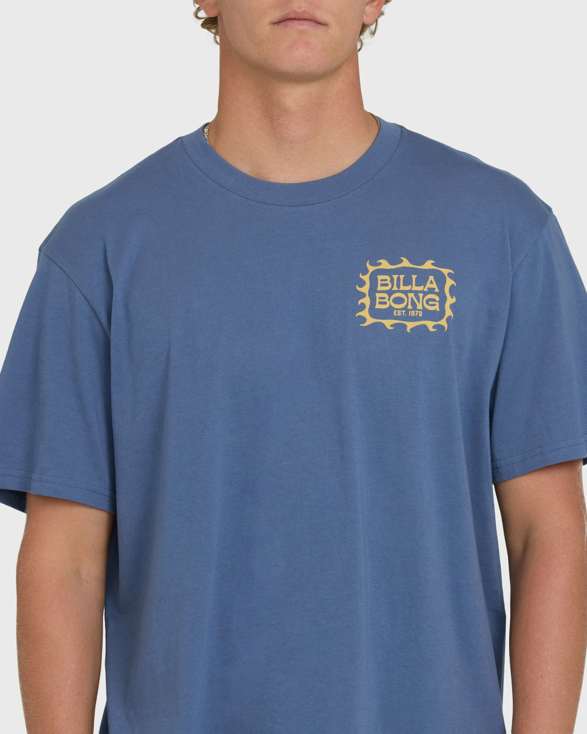 Billabong Men's Ripple Premium Short Sleeve Cotton Graphic T-Shirt - Blue Horizon