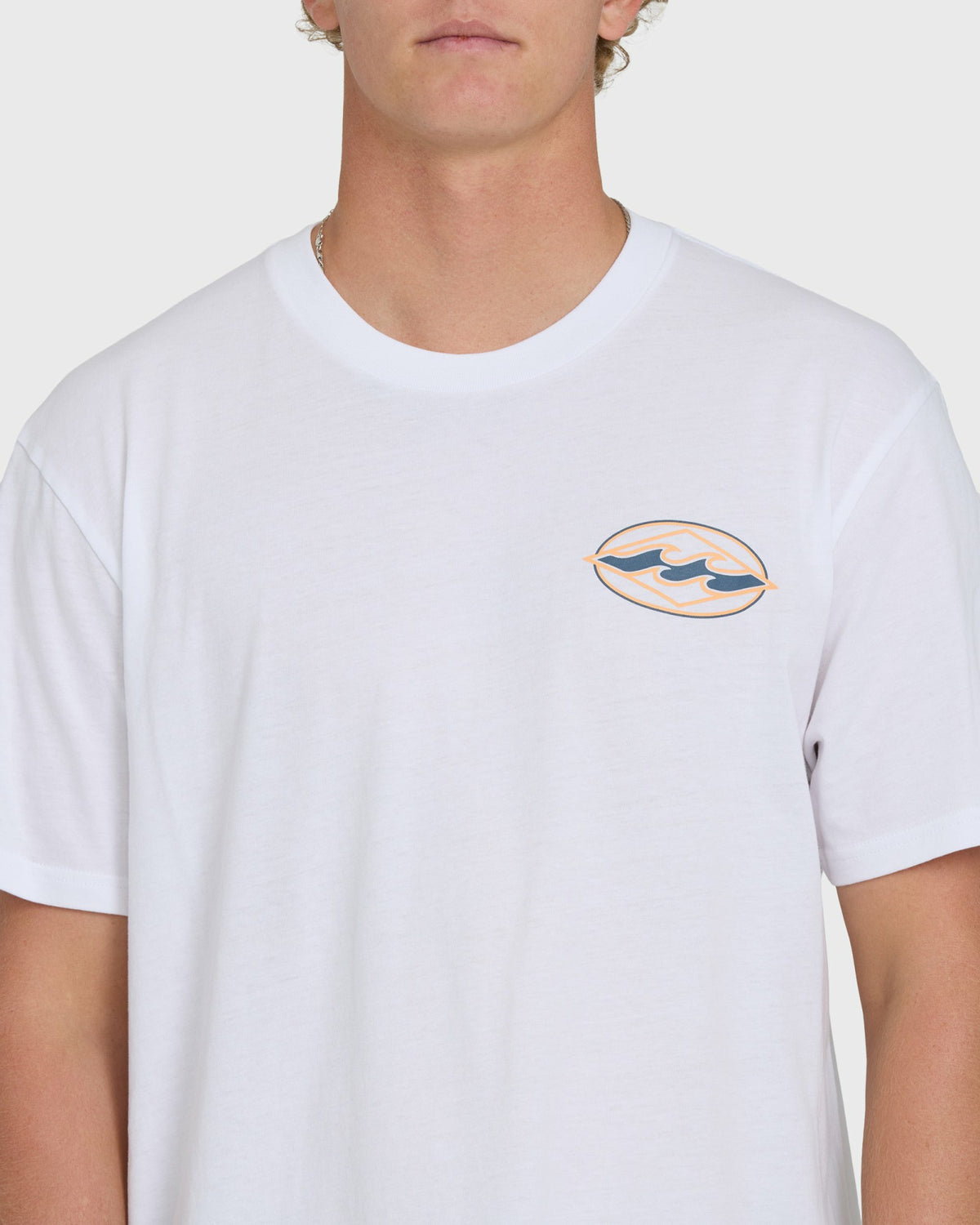 Billabong Men's Rotor Diamond Premium Short Sleeve Graphic T-Shirt - White