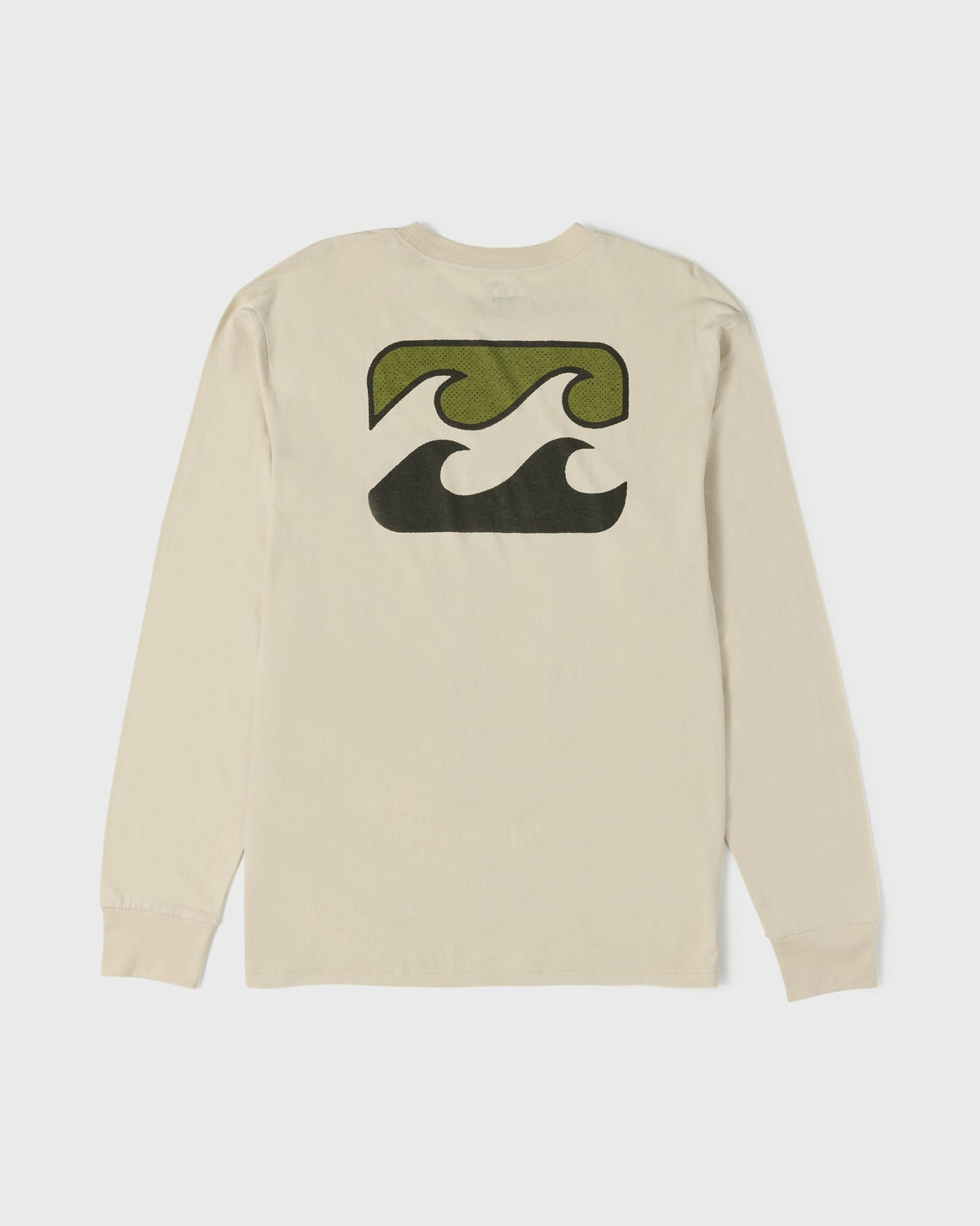 Billabong Men's Crayon Wave Premium Long Sleeve Knit T-Shirt - Oatmeal