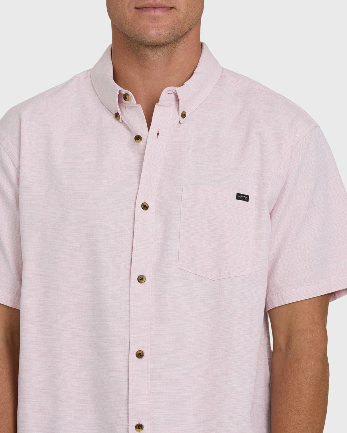 Billabong Men's All Day Short Sleeve Woven Shirt - Ash Rose
