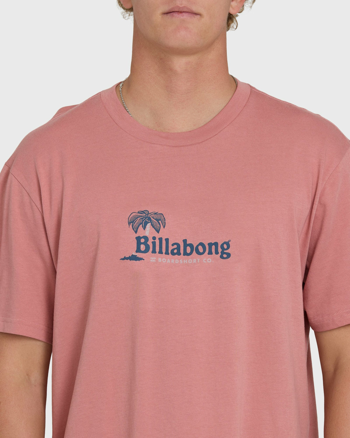 Billabong Men's Check Out Premium Short Sleeve Knit T-Shirt - Ash Rose