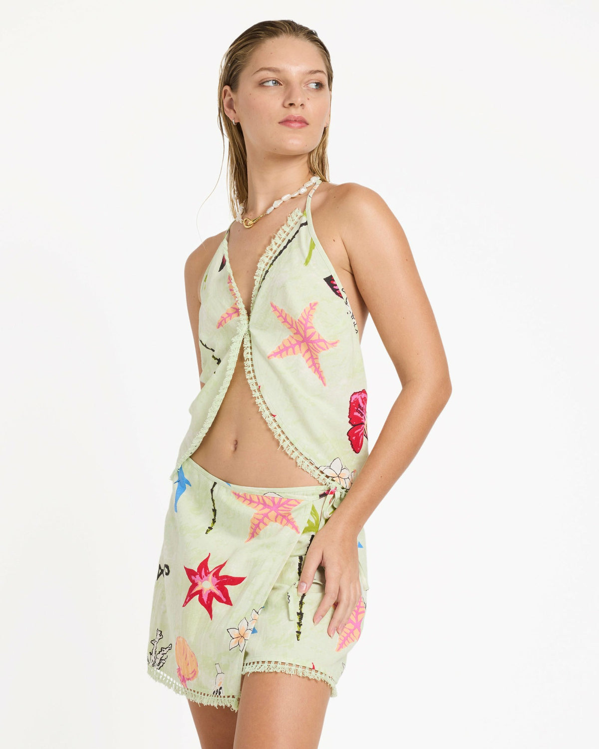 Billabong Women's Lottie Hall Woven Tank - Sunny Lime