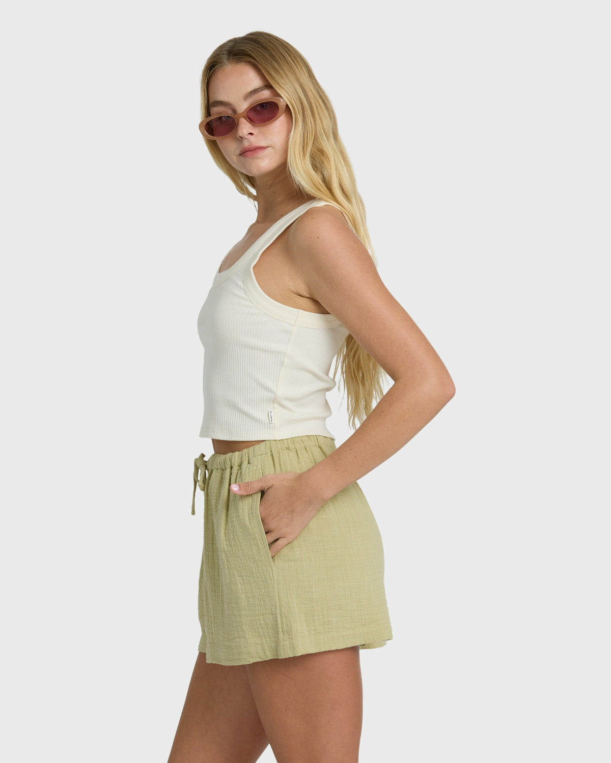 Billabong Women's Wanderer Woven Shorts - Cactus