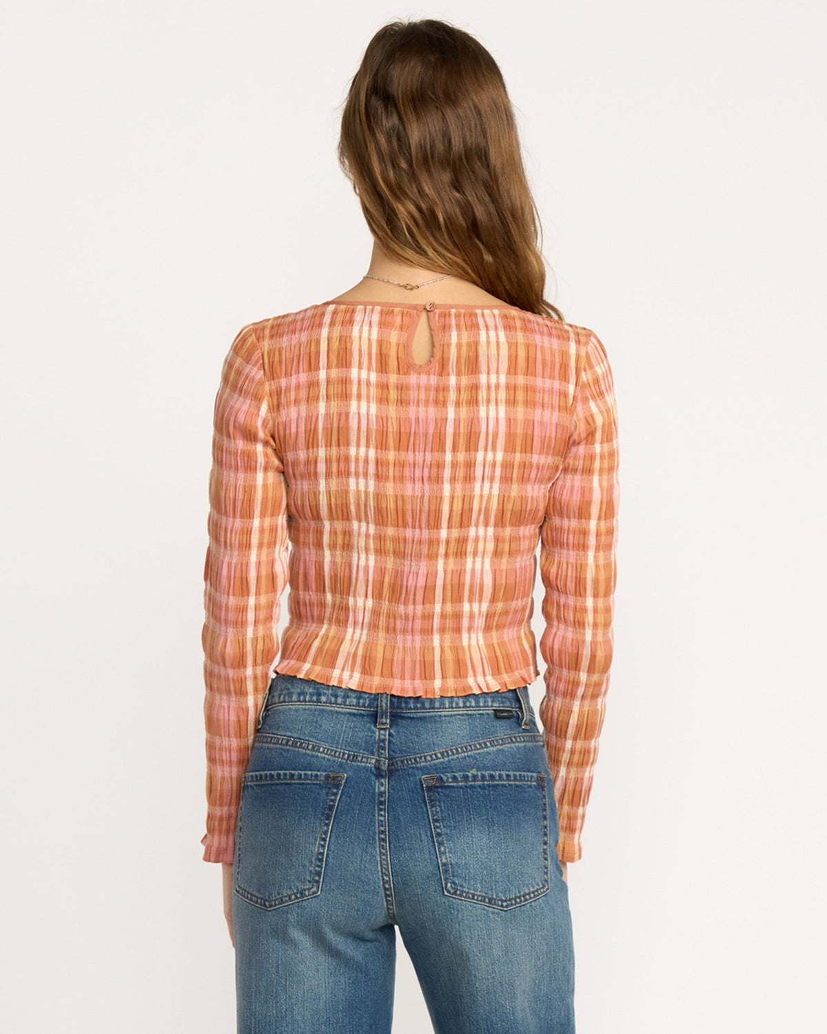 Billabong Women's Check Me Out Long Sleeve Shirt - Sunburnt