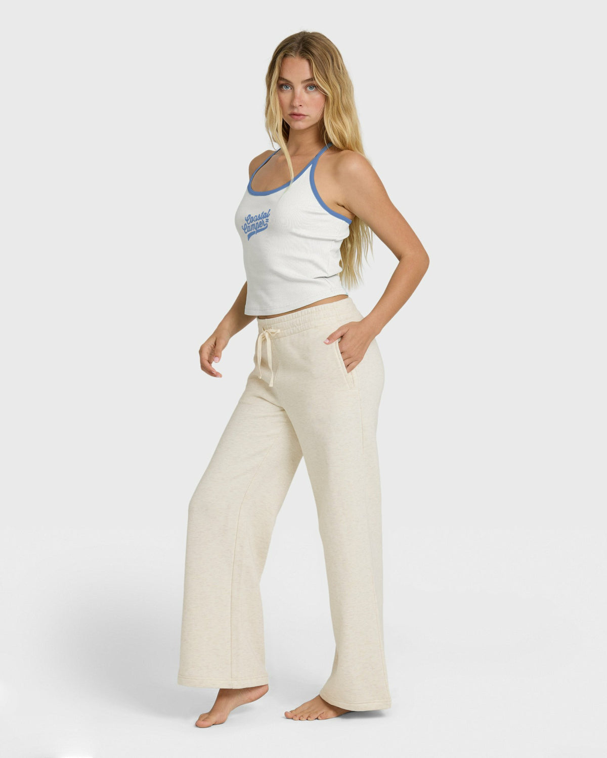 Billabong Women's Cozy Camper Sweat Pants - Oatmeal Heather