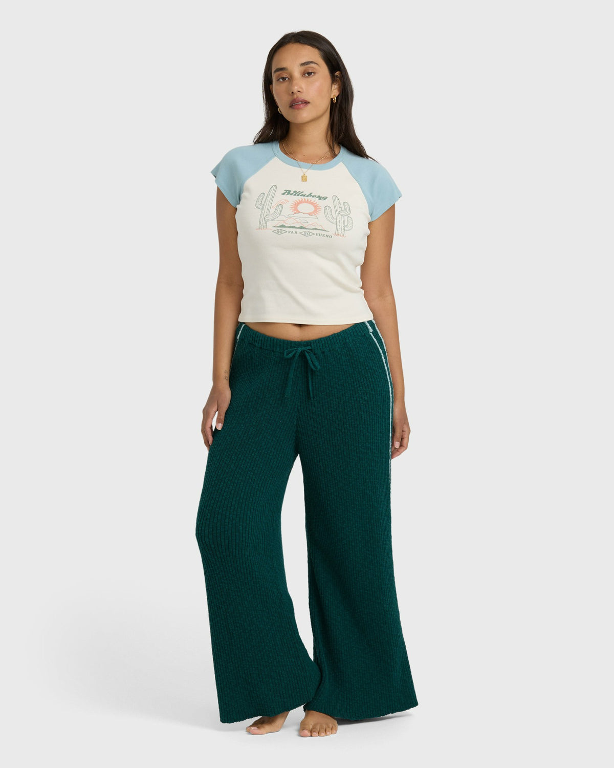 Billabong Women's Summery Nights Sweaterpants - Spruce Green