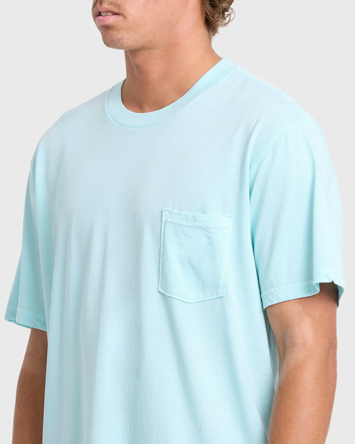 Billabong Men's Essential Wave Washed Premium Short Sleeve Pocket Tee - Coastal Blue