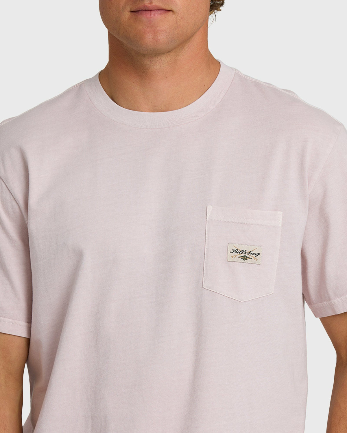 Billabong Men's Essential Pocket Wave Washed Premium Short Sleeve T-Shirt - Dusty Purple