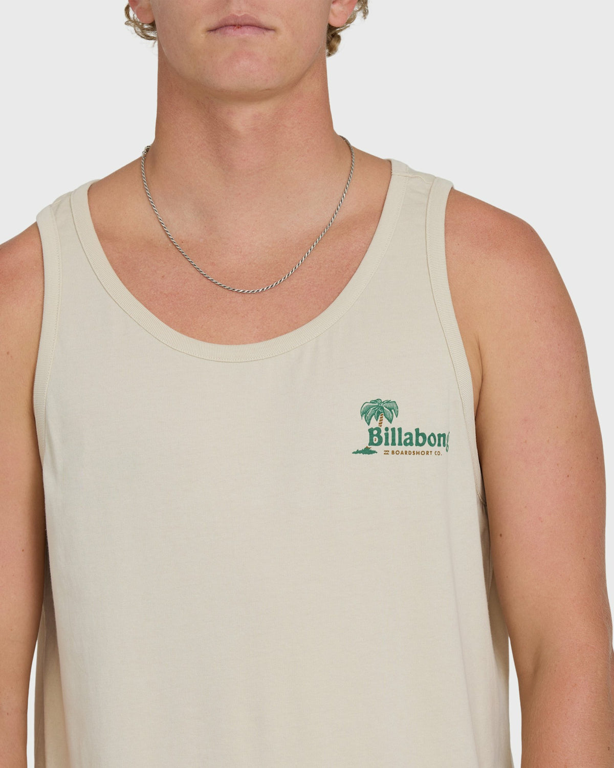 Billabong Men's Check Out Premium Tank Top - Oatmeal