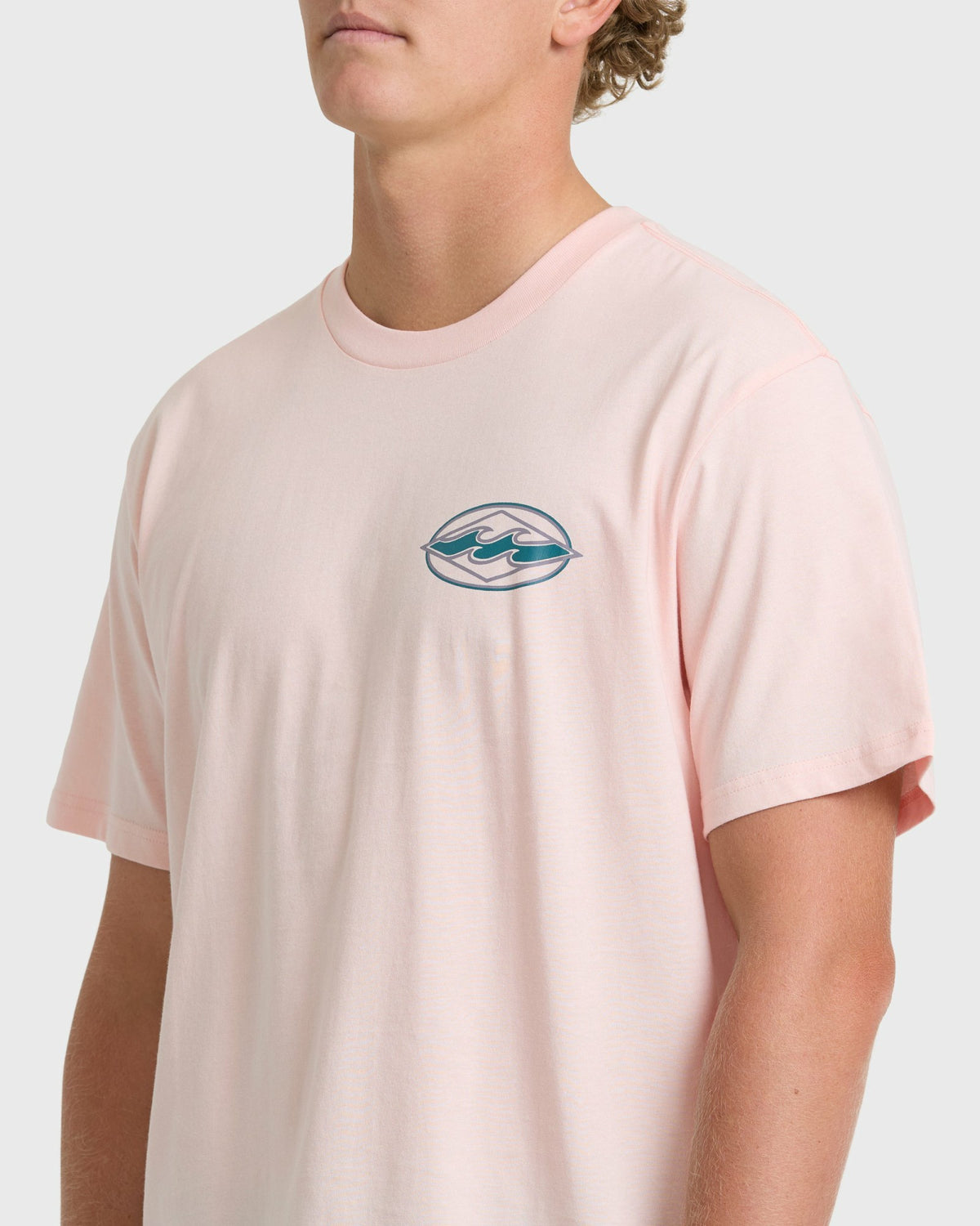 Billabong Men's Rotor Diamond Premium Short Sleeve Graphic T-Shirt - Light Pink
