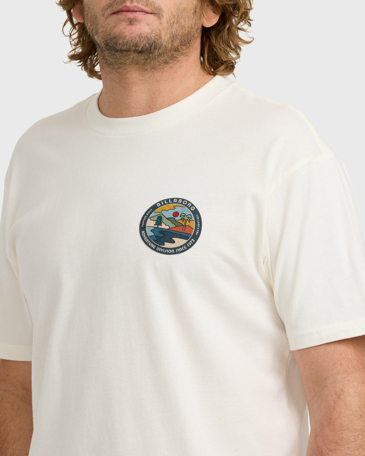 Billabong Men's A\/Div Rockies Short Sleeve T-Shirt - Off White