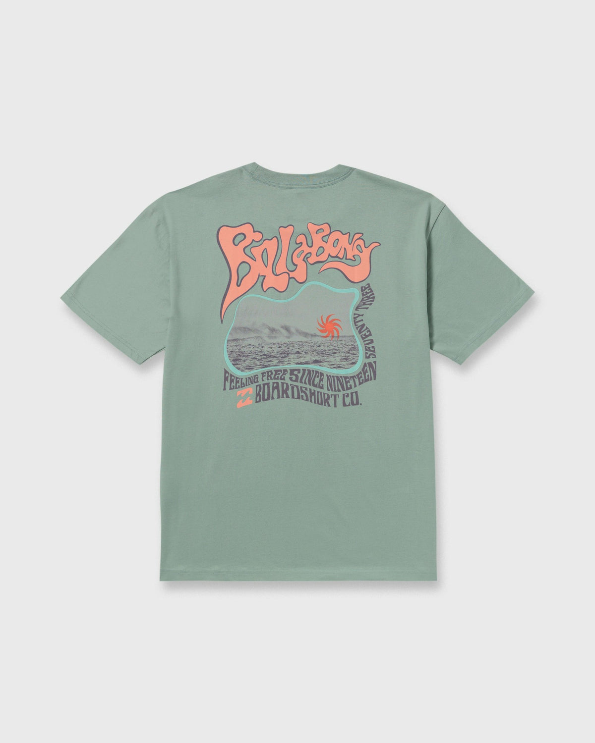 Billabong Men's Morning Haze Regular Short Sleeve T-Shirt - Mineral Blue