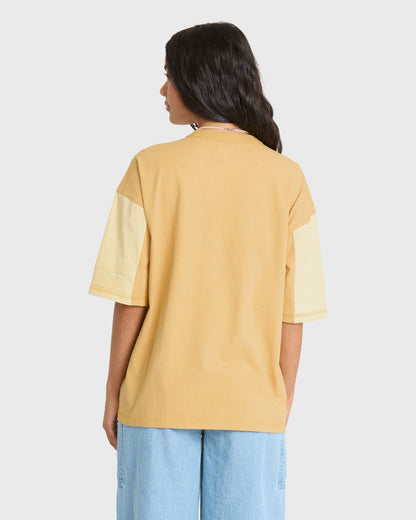 Billabong Women's Avante Short Sleeve Cotton Jersey T-Shirt - Curry