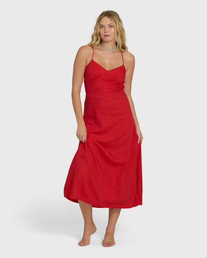 Billabong Women's Take It Back Maxi Dress - Fiesta Red