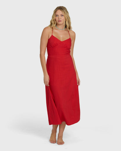 Billabong Women's Take It Back Maxi Dress - Fiesta Red