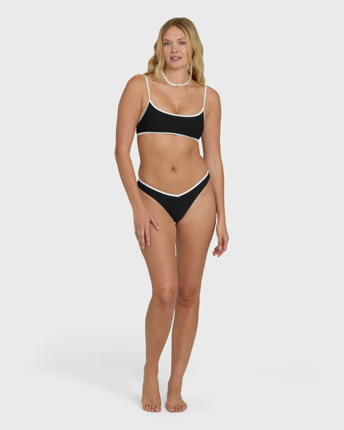 Billabong Women's Tanlines Bound V Hike Bikini Bottoms - Black Pebble
