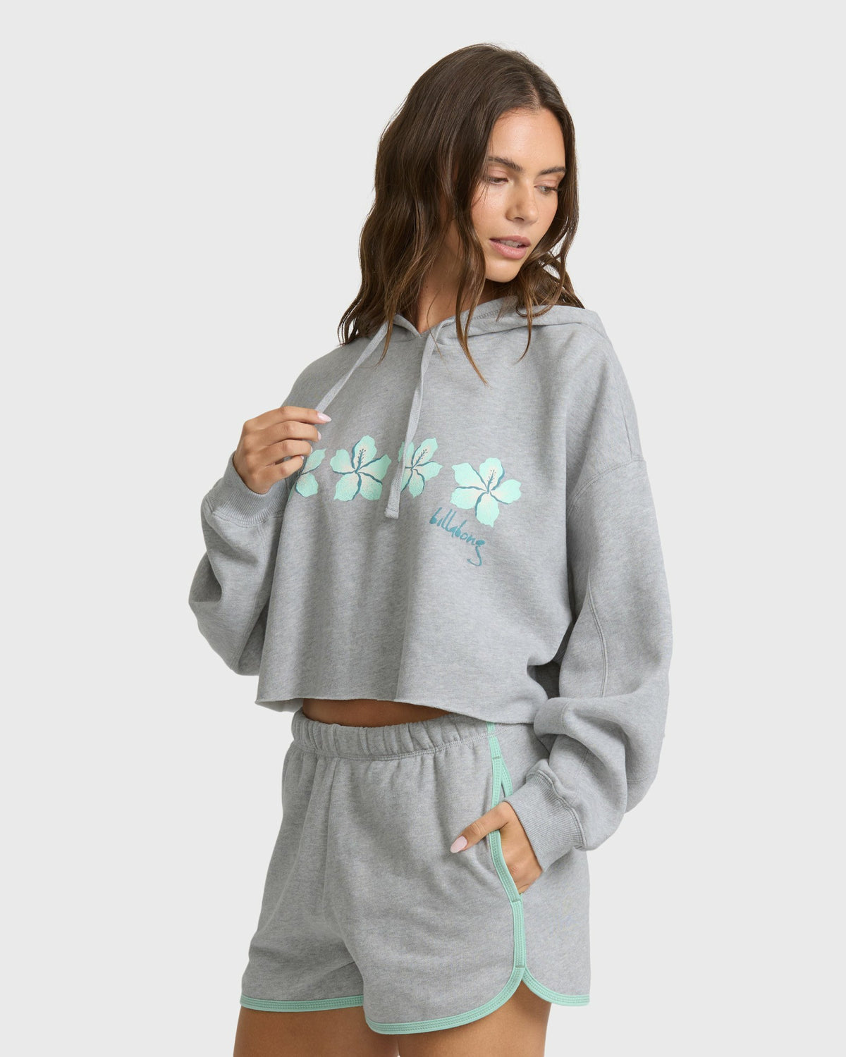 Billabong Women's Palmer Hood Pullover Hoodie - Heather Gray