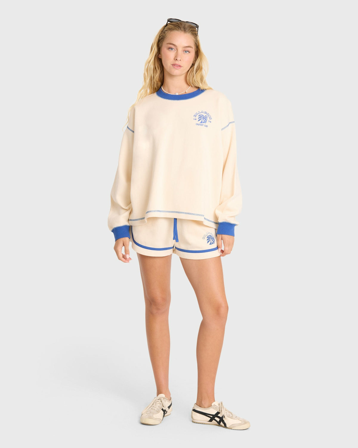 Billabong Women's Back To It Crewneck Sweatshirt - White Cap