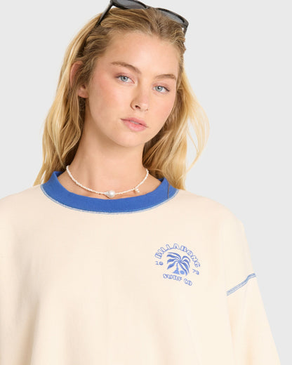 Billabong Women's Back To It Crewneck Sweatshirt - White Cap