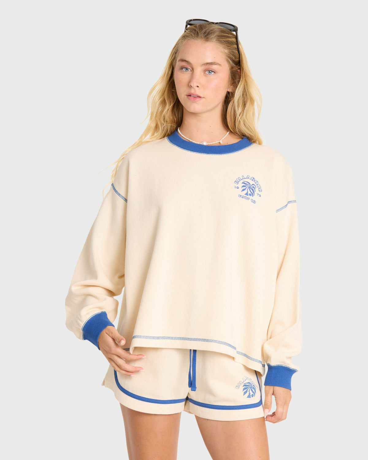 Billabong Women's Back To It Fleece Shorts - White Cap