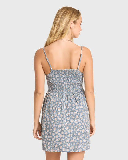 Billabong Women's Lil Florals Mini Dress - Blue Smoke