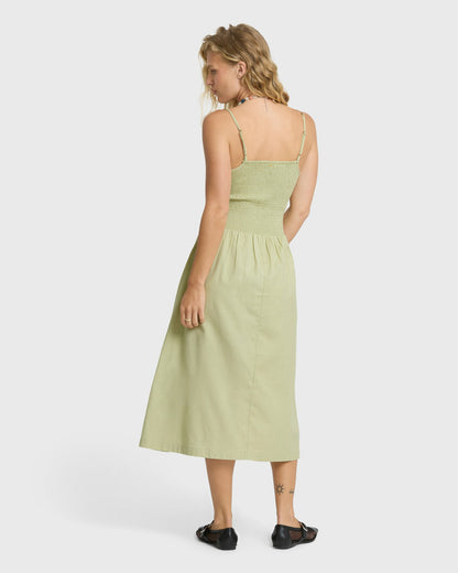 Billabong Women's Hidden Cove Midi Dress - Smoke Green