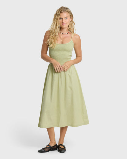 Billabong Women's Hidden Cove Midi Dress - Smoke Green