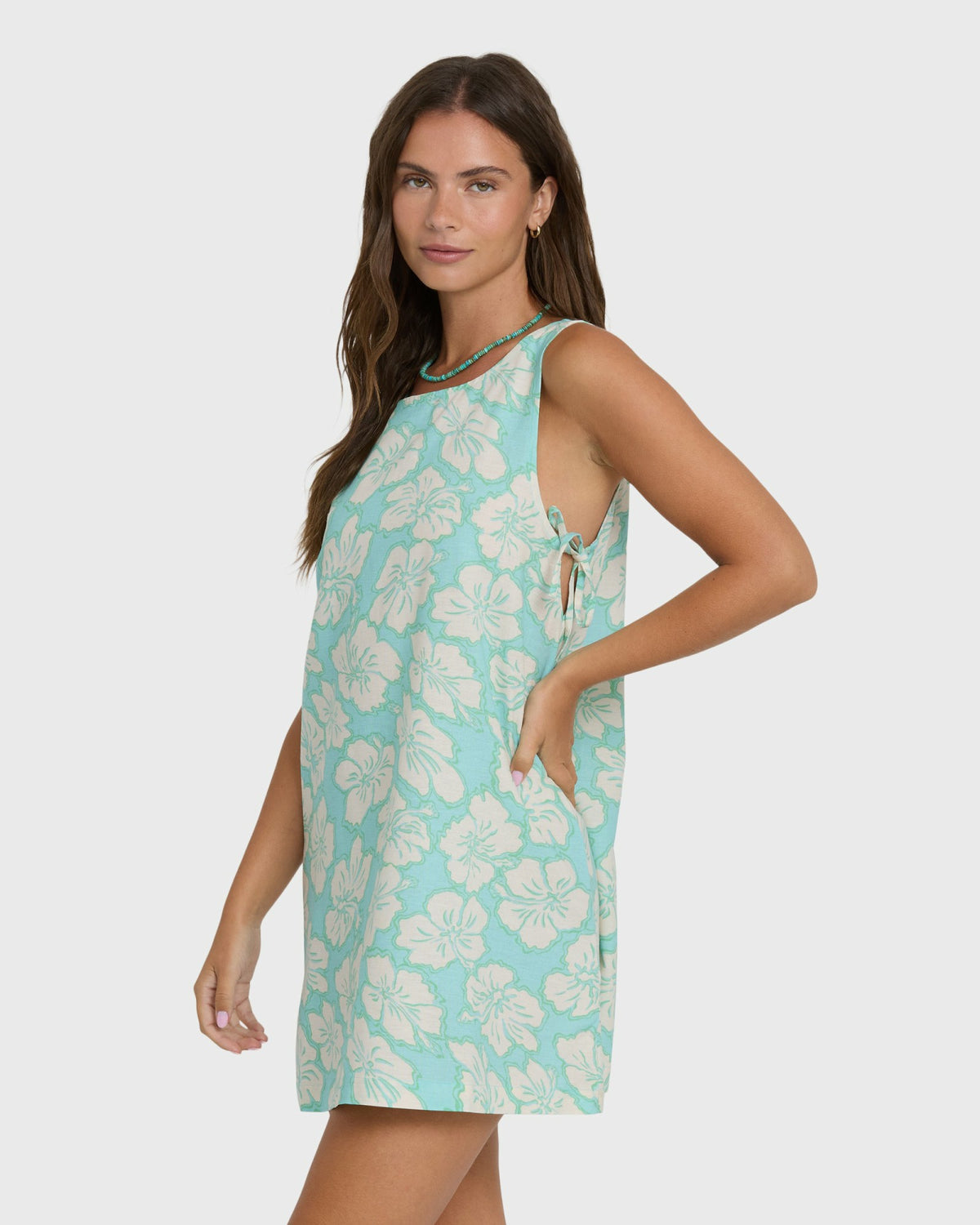 Billabong Women's Hibiscus Heaven Mini Dress - Waterfall