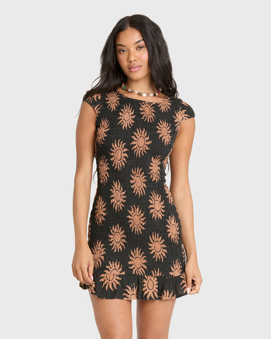Billabong Women's Bright Side Mini Dress - Black Sands