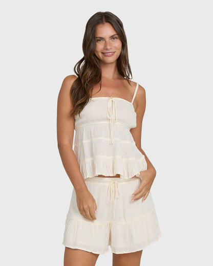 Billabong Women's Sol Mate Mini Woven Shorts - White Cap