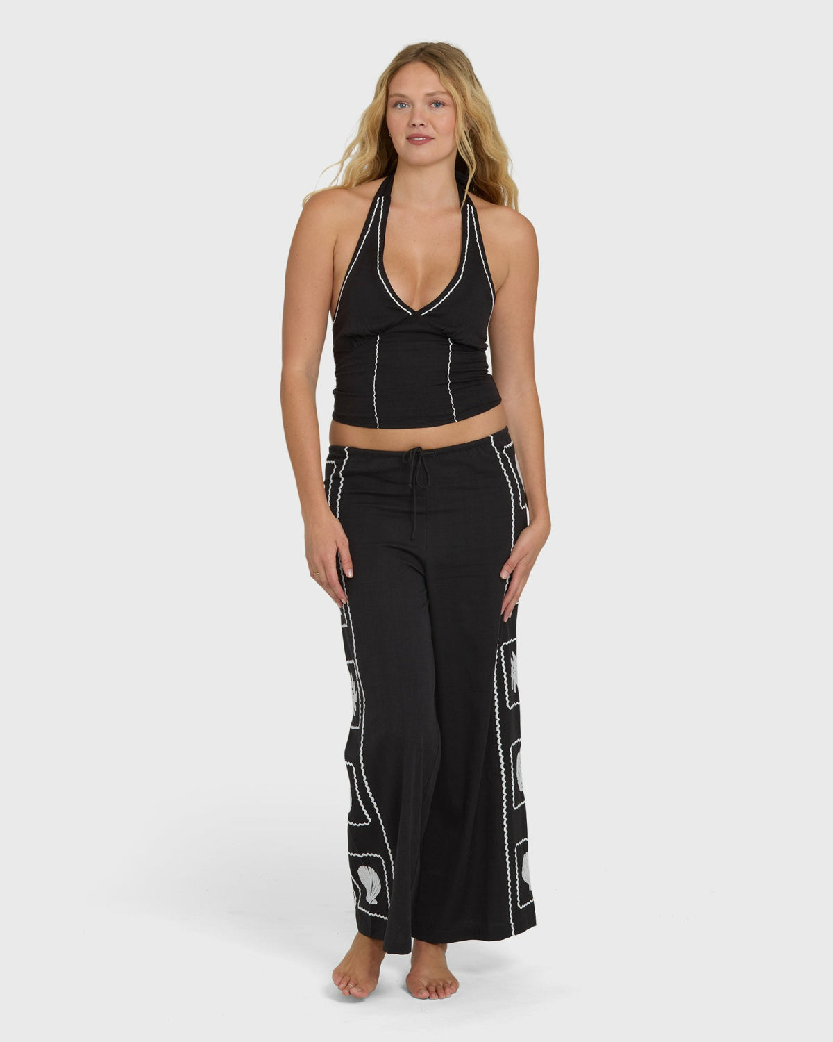 Billabong Women's Sea Side Dreamer Pants - Black Sands