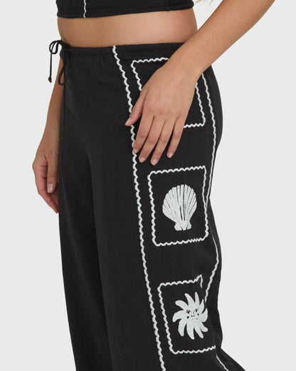 Billabong Women's Sea Side Dreamer Pants - Black Sands