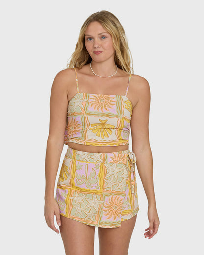 Billabong Women's Your Crush Printed Mini Skort - Sweet Lilac
