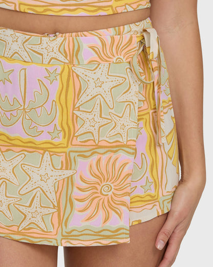 Billabong Women's Your Crush Printed Mini Skort - Sweet Lilac