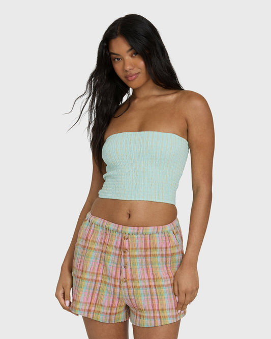 Billabong Women's Sweet Check Woven Shorts - Party Pink