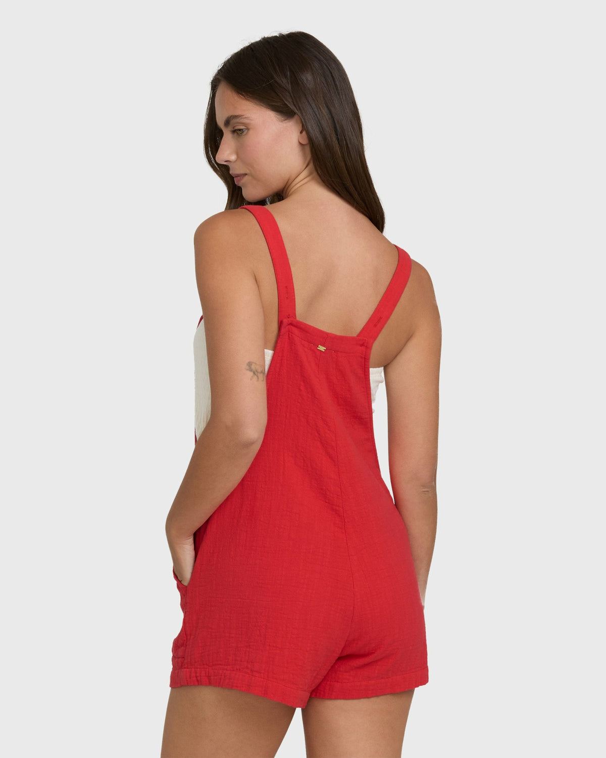 Billabong Women's Beach Crush Romper - Fiesta Red