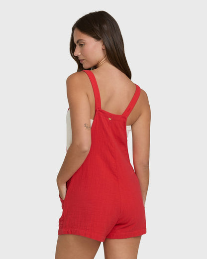 Billabong Women's Beach Crush Romper - Fiesta Red