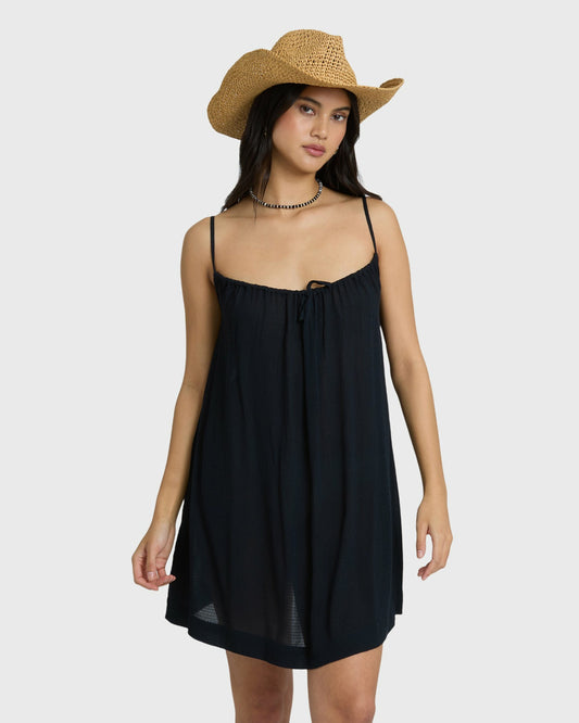 Billabong Women's Beach Song Solid Mini Dress - Black Sands