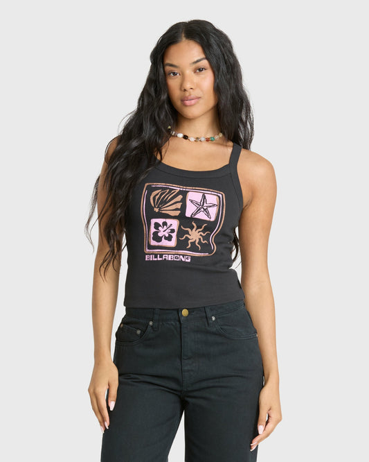 Billabong Women's Day Trip Forever Tank Top - Black Sands