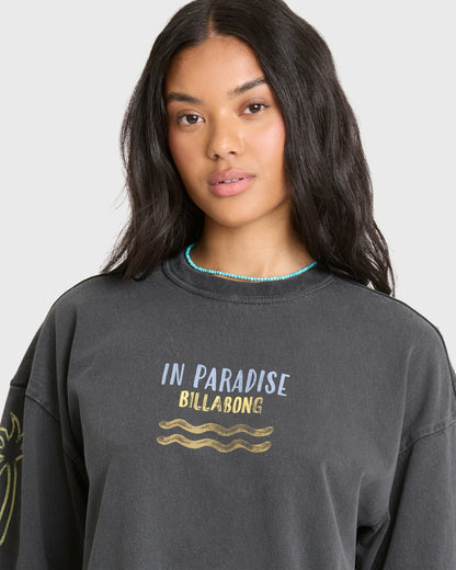 Billabong Women's Paradise 73 Short Sleeve Cotton T-Shirt - Black Sands
