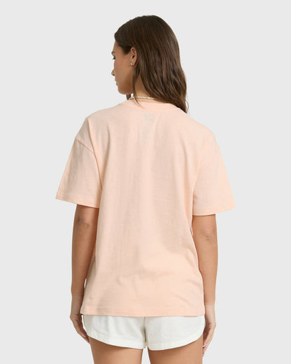 Billabong Women's Make A Splash Short Sleeve Cotton Graphic T-Shirt - Cherry Blossom